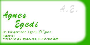 agnes egedi business card